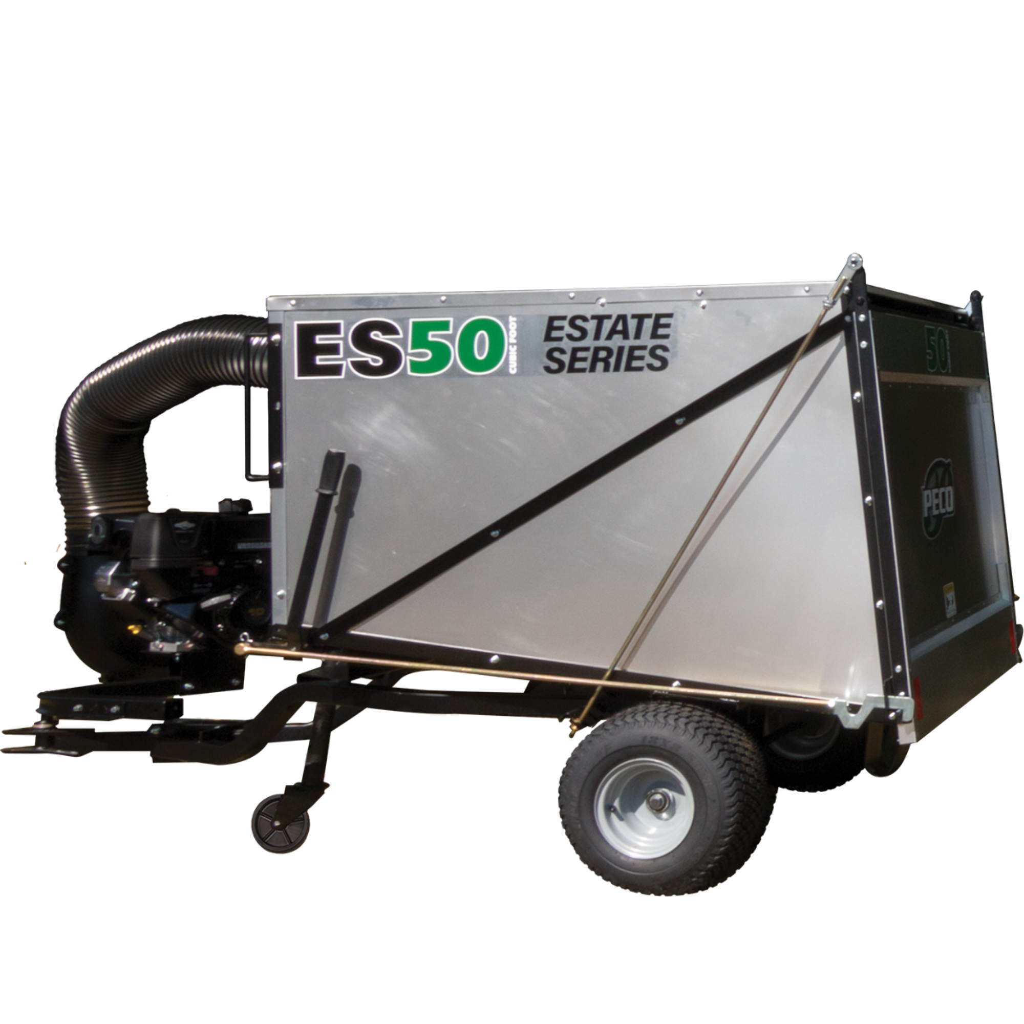 ES50 Cubic Foot Capacity Trailer Vac with small boot.  13hp Vanguard Engine.